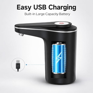 ชาร์จผ่าน USB ได้ ความจุ 5 แกลลอน (ประมาณ) ปั๊มน้ำแบบพกพาสำหรับตั้งแคมป์ ขนาด 15.7 ลิตร สำหรับใช้งานกลางแจ้งและในรถยนต์ แบบน้ำเย็น - Product Image 3