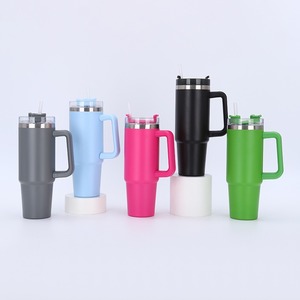 New Second-generation 40oz Stainless Steel Ice King <b>Cup</b> with <b>Straw</b>, Portable Car <b>Cup</b>, Large Capacity Insulated Hot and Cold <b>Cup</b> - Product Image 5