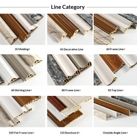Moulure décorative murale moderne personnalisée en fibre de bambou imitation marbre pour plinthe supérieure de porte et fenêtre