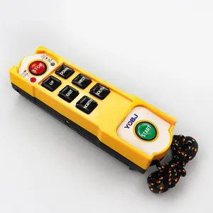 Mando inalámbrico de velocidad única, control remoto de grúa de radio de 6 botones, mando a distancia inalámbrico, de 2 o 2 velocidades