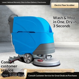 Small Cleaning Equipment Scrubbing Machine Industrial Floor Washing Machine for Factory Workshop Commercial Washing Truck Floor - Product Image 1