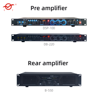Kit de karaoké avec amplificateur de puissance audio Bluetooth, caisson de basses professionnel, amplificateur de basses