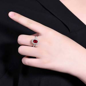 Anillo de rubí de sangre de paloma sin calentar de 1.42 quilates con oro de 18 quilates y 35 diamantes brillantes, anillo de compromiso de gemas finas para mujer, venta al por mayor - Product Image 5