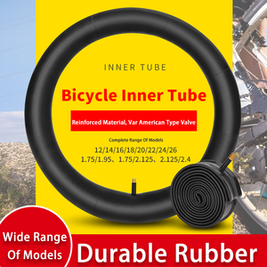 Camera d'aria in gomma resistente multi-misura per biciclette da 12/14/16/18 pollici 1.75/1.95/2.125/2.4 - Accessorio per bici - Product Image 2