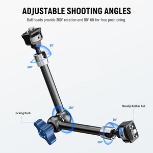 Focus 11 "Brazo mágico articulado con cabezales de bola de 360 ° Pasadores de ubicación para ARRI para montaje en Monitor de cámara - Product Image 2
