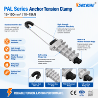 Serre-câble de tension de type cale en alliage d'aluminium série PAL pour câble aérien ABC 1 kV et ligne électrique aérienne