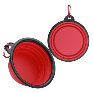 Wholesale <b>Large</b> Capacity Easy to Wash Silicone Collapsible Pet <b>Water</b> Feeding <b>Bowl</b> for <b>Dog</b> Cat - Product Image 1