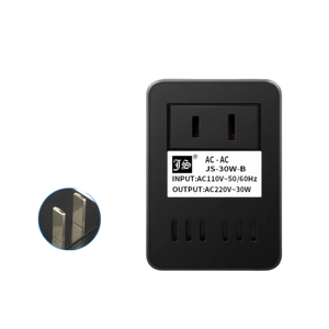Jingsai 30W Power Transformer <strong>110V</strong> To 220V Plastic <strong>Voltage</strong> <strong>Converter</strong> For Electric Toothbrush And Razor Charging - Product Image 1