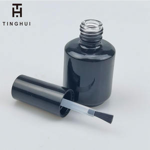 Listo para Enviar: Botella de Vidrio Redonda de 15 ml para Esmalte de Uñas en Gel, Botella Vacía para Personalizar, Disponible en Negro Brillante/Mate - Product Image 6