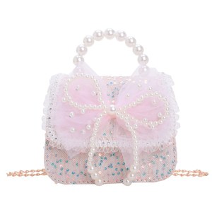 Bolso Bandolera Mini para Niñas, Estilo Moderno, con Lazo, Patrón Geométrico, Forro de Poliéster, Plegable, para Jardín de Niños - Product Image 5