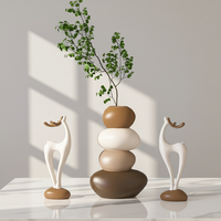 Figurine de cerf en résine, décoration de table pour salon, meuble TV et entrée, décoration bohème pour la maison, accessoires écologiques pour la maison, décoration moderne pour la maison