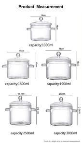 Olla <span class=keywords><strong>de</strong></span> Cocina <span class=keywords><strong>de</strong></span> <span class=keywords><strong>Vidrio</strong></span> Borosilicato Transparente, Tamaño Grande, Popular, Apta <span class=keywords><strong>para</strong></span> Estufa, con Doble Asa, Apta <span class=keywords><strong>para</strong></span> Lavavajillas, Diseño Moderno - Product Image 6