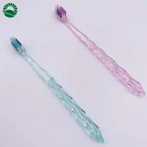 2019新款钻石造型透明成人塑料牙刷