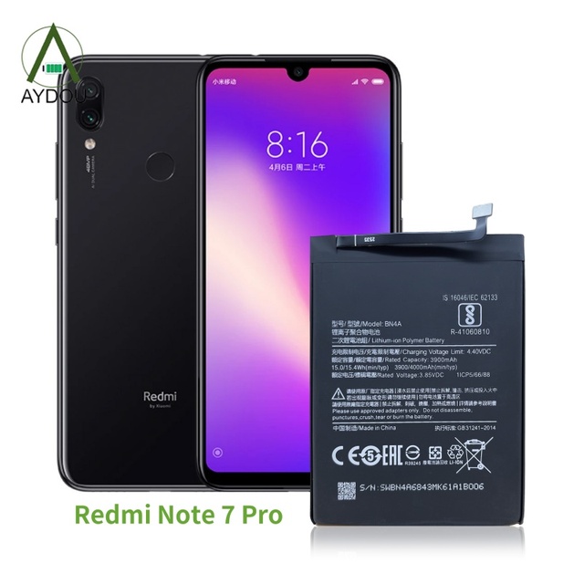 AYDOU High Capacity 4000mAh BN4A Li-ion Battery for Redmi Note7/Note7 Pro Long Life Replacement in Stock