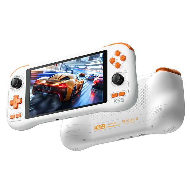 Open Source K59 Android 14 Retro Handheld Game Console 5000mAh Large HD Touch Screen Built-in Wi-Fi Rockchip RK3326 for Games