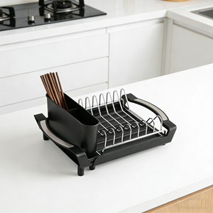 <span class=keywords><strong>Escurridor</strong></span> de Platos <span class=keywords><strong>Extensible</strong></span> Antideslizante con Soporte para Utensilios Desmontable para Platos y Tazones de Cocina - Product Image 1