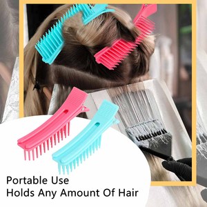 Multi-Functional <strong>Fashion</strong> Plastic Ironing Dyeing Tool for Salon Use Hair Clip <strong>Comb</strong> Bangs Positioning No Trace Partitioning - Product Image 2