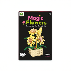 <b>Magic</b> Flowers Sunflowers Building <b>Set</b> 524 Pieces With Vase Included - Product Image 2