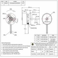 Moteur BLDC 12V de 35 mm de diamètre, rotation CW, 2617 tr/min à vide, pour pompe à air à diaphragme, ventilateur, usage domestique, efficacité IE2, avec bride