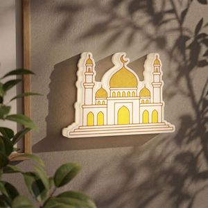 Lámpara <span class=keywords><strong>de</strong></span> <span class=keywords><strong>Noche</strong></span> Recargable con Diseño <span class=keywords><strong>de</strong></span> <span class=keywords><strong>Mezquita</strong></span> Impresa en 3D, Sensor <span class=keywords><strong>de</strong></span> Movimiento Inteligente, LED Inalámbrico, Decoración Islámica para Ramadán, Lámpara <span class=keywords><strong>de</strong></span> Pared, Regalo - Product Image 1