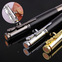 Venta al por mayor de descompresión de metal bala pistola pluma con logotipo para el precio barato de oro rosa de oro Gunmetal espejo acabado brillante