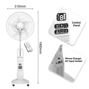 Ventilateur Brumisateur Portable sur Pied à Refroidissement par <span class=keywords><strong>Eau</strong></span>, Produit Phare, Rechargeable avec Télécommande pour Utilisation Solaire Extérieure - Product Image 3