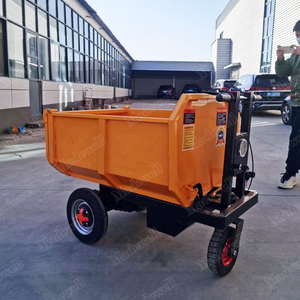 Camion benne hydraulique orange à poussée manuelle, design compact, mini véhicule utilitaire agricole - Product Image 3