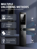 Cerradura de Puerta Inteligente Semiautomática con Contraseña, Teclado Digital, Cerradura de Puerta con Teléfono Móvil, Cerradura de Puerta TT Lock