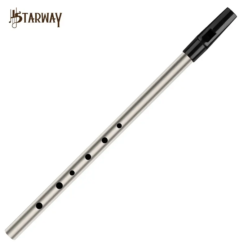 Metal Flute 6 Holes C D Key Flute Irish Whistle Musical Instrument Aluminum Alloy Whistle Flute