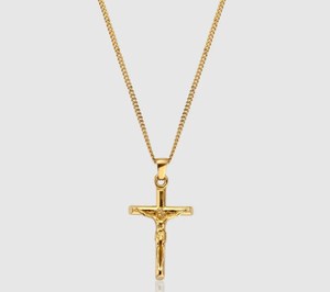 Hot Koop Rvs Waterdichte Jezus Hanger Ketting 18K Vergulde Charme Kruisbeeld Mannen Ketting Voor Cadeau - Product Image 5