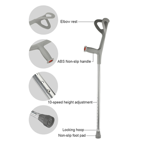 Béquilles personnalisées pour la marche et la récupération de l'avant-bras, béquille médicale en aluminium pour adultes - Product Image 4