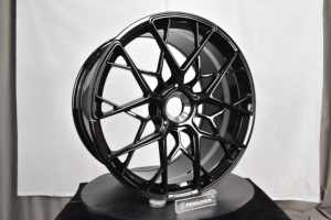 PENGZHEN FF10 Center Lock 20 21x11 5x130 <span class=keywords><strong>Jante</strong></span> à rayons multiples noir brillant pour Porsche 911 - Product Image 4