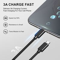 Cable USB C a C de 1M, Material TPE, Carga Rápida 3A, Transferencia de Datos 480 Mbps, Color Negro, para iPhone 16 15 iPad Laptop Samsung