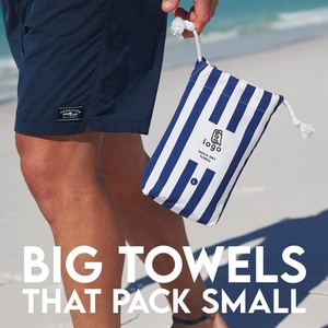 Quick Dry Sand-Free Absorbent Biodegradable Microfiber <strong>Beach</strong> Towel Floral Pattern <strong>Robe</strong> Made Recycled Polyester Eco-Friendly - Product Image 2