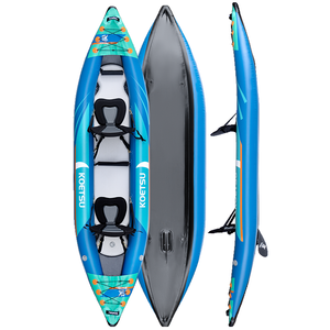 Kayak gonflable en PVC de haute qualité, canoë pour une ou deux personnes, bateau à rames pour sports nautiques et loisirs en plein air - Product Image 4