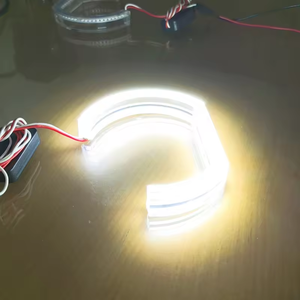 Haute qualité LED <span class=keywords><strong>Angel</strong></span> <span class=keywords><strong>Eyes</strong></span> Halo anneaux <span class=keywords><strong>phare</strong></span> RGB LED emblématique Angle yeux Kit 12V voiture DRL éclairage pour F30 F35 F81 F60 E90 E92 - Product Image 3