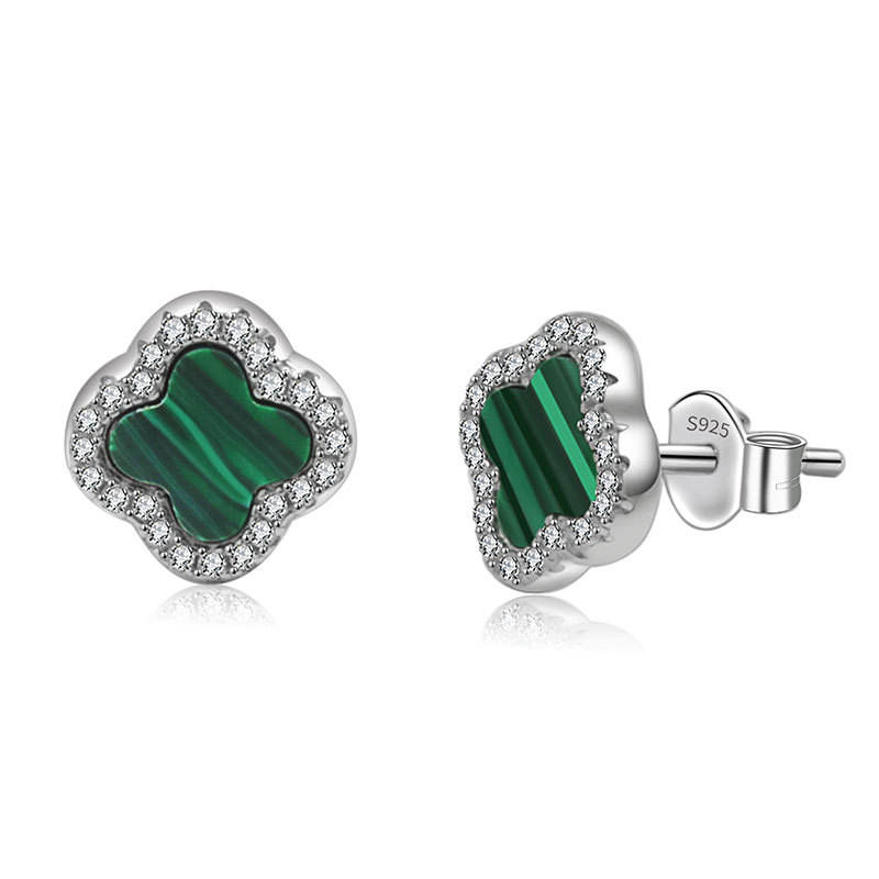 Green, Rhodium Plated