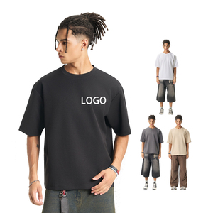 Custom Plain Luxury <b>Tshirt</b> Heavyweight High Quality Print logo Mock Neck Blank T Shirt Oversized Men's T-shirt for Men - Product Image 4