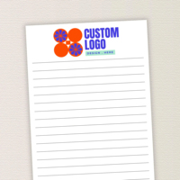 Blocs-notes et mémos autocollants personnalisés 5,5x8,5 pouces pour cadeaux promotionnels d'entreprise avec logo personnalisé, fournitures de bureau et scolaires