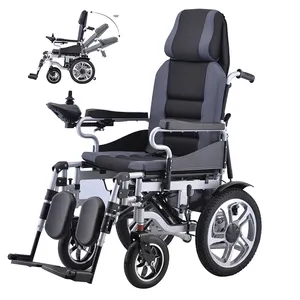 YOUJIE Heavy Duty 500W doppio motore reclinabile cadeira de rodas pieghevole automatico sedia a rotelle elettrica per disabili