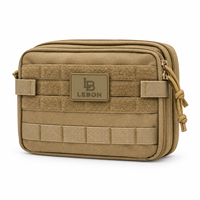 Pochette de rangement pour outils en polyester personnalisée avec sangles de fixation arrière et ouverture zippée
