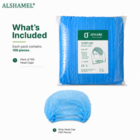 Bonnet jetable en PP non tissé avec bande élastique respirante, sans latex, pour hôpital, laboratoire, transformation alimentaire, salle blanche