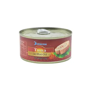 Wholesale Price Canned Tuna in Hot Oil 170g 185g Tin Fish with Spicy Chili Oil