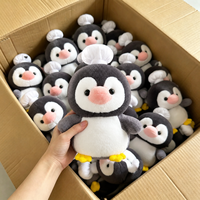Peluches de haute qualité, mignonnes, en forme de pingouin chef de dessin animé, douces et câlines, 8 pouces, animaux en peluche premium pour machine à griffes pour magasin
