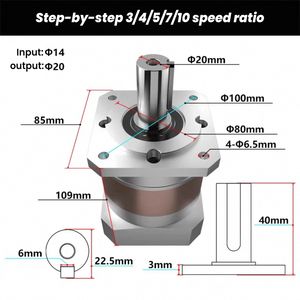 Chất lượng cao neugart hành tinh pfle giảm tốc đôi giai đoạn chính xác hộp số ODM cho động cơ servo máy móc xây dựng ngành công nghiệp - Product Image 3