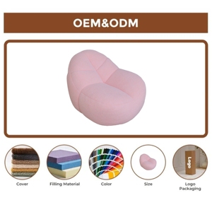 Canapé paresseux moderne et compact pour enfant, remplissage en mousse haute densité, tissu, une place, sans assemblage, pour salon - Product Image 4