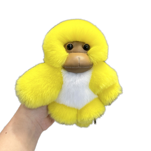 Lindo llavero colgante de peluche de conejo Rex con diseño de anime, muñeco de mono de dibujos animados, suave, con estampado 3D en relieve, para cumpleaños o coche. - Product Image 1