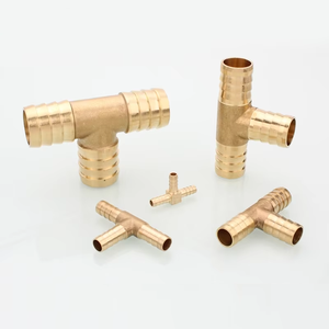 Conector de pagoda de tres vías en forma de T Manguera blanda de gas natural de fundición de baja presión de cobre pulido de cabeza cuadrada de tres puntas tipo T - Product Image 5