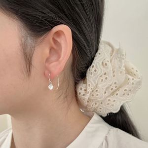 Dylam Charm Dainty Champagne Gold Rhodium Plated 925 Silver Tiny Dangle Dance 5A Zirconia <b>Hook</b> <b>Earrings</b> Stud <b>Earrings</b> Jewelry - Product Image 4