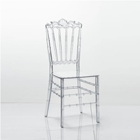 Chaise de mariage transparente en PC, chaise Napoléon de luxe transparente avec coussin pour réceptions et banquets – Vente en gros